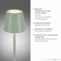 Luminaires Leuchten Direkt EURIA Lampadaire LED Vert, 1 lumière