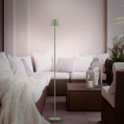 Luminaires Leuchten Direkt EURIA Lampadaire LED Vert, 1 lumière