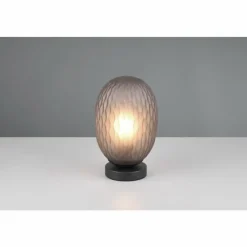 Suspension Verre Fumé-Luminaires Trio Facette Lampe à poser Noir, 1 lumière