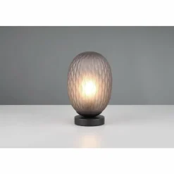 Suspension Verre Fumé-Luminaires Trio Facette Lampe à poser Noir, 1 lumière