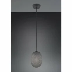 Suspension Verre Fumé-Luminaires Trio Facette Suspension Noir, 1 lumière