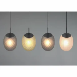 Luminaires Trio Facette Suspension Noir, 4 lumières