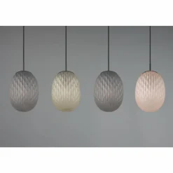 Luminaires Trio Facette Suspension Noir, 4 lumières