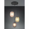 Luminaires Trio Facette Suspension Noir, 3 lumières