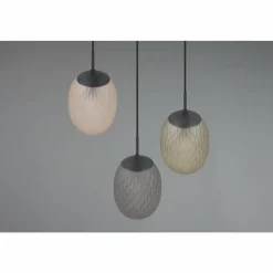 Luminaires Trio Facette Suspension Noir, 3 lumières
