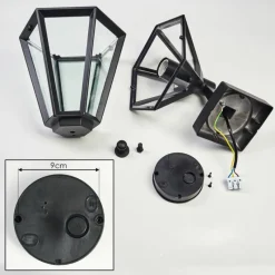 Luminaires Rustiques-hofstein Falfosa Lampe murale d´extérieur Noir, 1 lumière