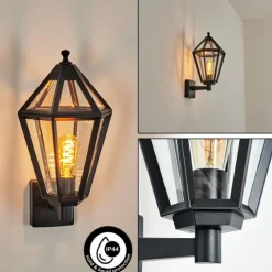 Luminaires Rustiques-hofstein Falfosa Lampe murale d´extérieur Noir, 1 lumière