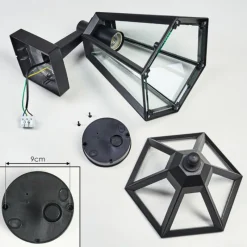 Luminaires Rustiques-hofstein Falfosa Lampe murale d´extérieur Noir, 1 lumière