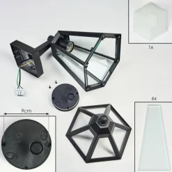 Luminaires Rustiques-hofstein Falfosa Lampe murale d´extérieur Noir, 1 lumière