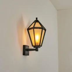 Luminaires Rustiques-hofstein Falfosa Lampe murale d´extérieur Noir, 1 lumière