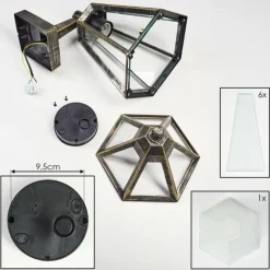 Luminaires Rustiques-hofstein Falfosa Lampe murale d´extérieur Or, Noir, 1 lumière