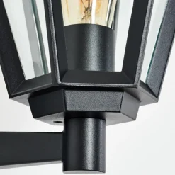 Luminaires Rustiques-hofstein Falfosa Lampe murale d´extérieur Noir, 1 lumière, Détecteur de mouvement