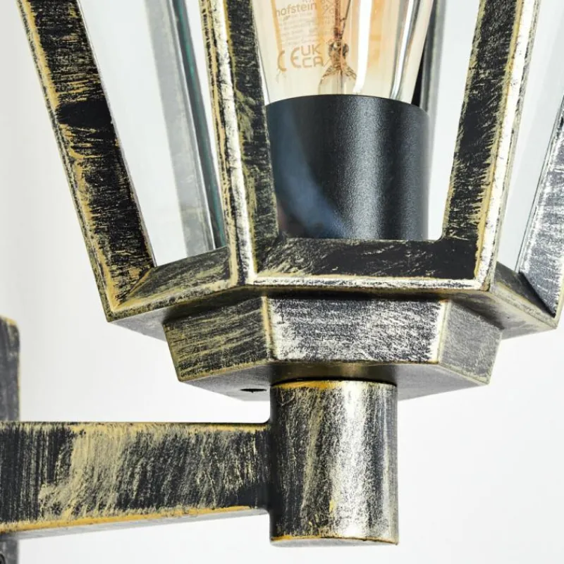 Luminaires Rustiques-hofstein Falfosa Lampe murale d´extérieur Or, Noir, 1 lumière, Détecteur de mouvement