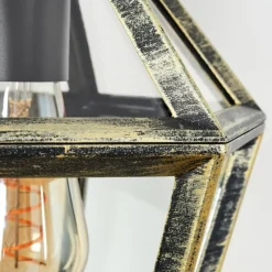 Luminaires Rustiques-hofstein Falfosa Lampe murale d´extérieur Or, Noir, 1 lumière