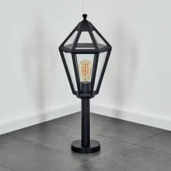 Luminaires Rustiques-hofstein Falfosa Luminaire extérieur, Borne lumineuse, Eclairage de chemin Noir, 1 lumière