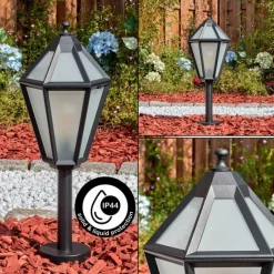 Luminaires Rustiques-hofstein Falfosa Luminaire extérieur, Borne lumineuse, Eclairage de chemin Noir, 1 lumière