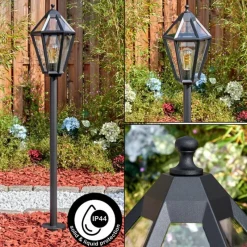 Luminaires Rustiques-hofstein Falfosa Luminaire extérieur, Eclairage de chemin Noir, 1 lumière