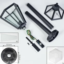 Luminaires Rustiques-hofstein Falfosa Luminaire extérieur, Eclairage de chemin Noir, 1 lumière