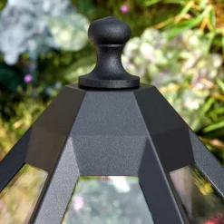 Luminaires Rustiques-hofstein Falfosa Luminaire extérieur, Eclairage de chemin Noir, 1 lumière, Détecteur de mouvement