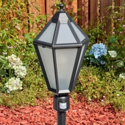 Luminaires Rustiques-hofstein Falfosa Luminaire extérieur, Eclairage de chemin Noir, 1 lumière, Détecteur de mouvement