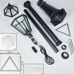 Luminaires Rustiques-hofstein Falfosa Luminaire extérieur, Réverbère, Eclairage de chemin Noir, 1 lumière