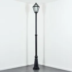 Luminaires Rustiques-hofstein Falfosa Luminaire extérieur, Réverbère, Eclairage de chemin Noir, 1 lumière