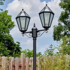 Luminaires Rustiques-hofstein Falfosa Luminaire extérieur, Réverbère, Eclairage de chemin Noir, 2 lumières