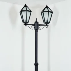 Luminaires Rustiques-hofstein Falfosa Luminaire extérieur, Réverbère, Eclairage de chemin Noir, 2 lumières