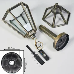 Luminaires Rustiques-hofstein Falfosa Luminaire extérieur, Borne lumineuse, Eclairage de chemin Noir, 1 lumière