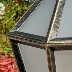 Luminaires Rustiques-hofstein Falfosa Luminaire extérieur, Borne lumineuse, Eclairage de chemin Noir, 1 lumière