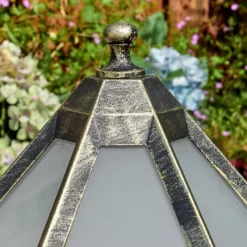 Luminaires Rustiques-hofstein Falfosa Luminaire extérieur, Borne lumineuse, Eclairage de chemin Noir, 1 lumière