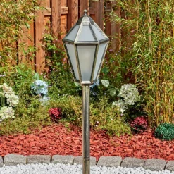 Luminaires Rustiques-hofstein Falfosa Luminaire extérieur, Eclairage de chemin Or, Noir, 1 lumière