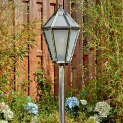 Luminaires Rustiques-hofstein Falfosa Luminaire extérieur, Eclairage de chemin Or, Noir, 1 lumière