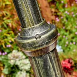 Luminaires Rustiques-hofstein Falfosa Luminaire extérieur, Réverbère, Eclairage de chemin Or, Noir, 1 lumière