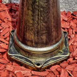 Luminaires Rustiques-hofstein Falfosa Luminaire extérieur, Réverbère, Eclairage de chemin Or, Noir, 1 lumière