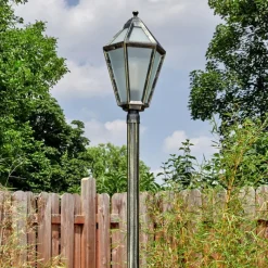 Luminaires Rustiques-hofstein Falfosa Luminaire extérieur, Réverbère, Eclairage de chemin Or, Noir, 1 lumière