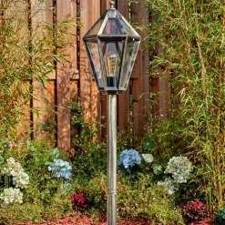 Luminaires Rustiques-hofstein Falfosa Luminaire extérieur, Eclairage de chemin Or, Noir, 1 lumière