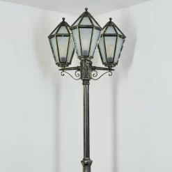 Luminaires Rustiques-hofstein Falfosa Luminaire extérieur, Réverbère, Eclairage de chemin Or, Noir, 3 lumières