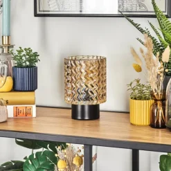 hofstein Falgorosa Lampe à poser Noir, 1 lumière