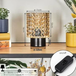 hofstein Falgorosa Lampe à poser Noir, 1 lumière