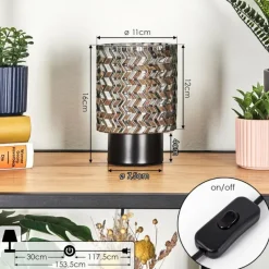 hofstein Falgorosa Lampe à poser Noir, 1 lumière