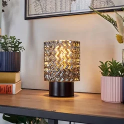 hofstein Falgorosa Lampe à poser Noir, 1 lumière