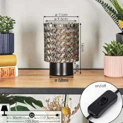 hofstein Falgorosa Lampe à poser Noir, 1 lumière