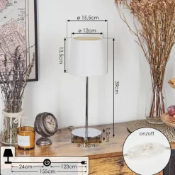 Lampes En Tissu-hofstein Falla Lampe à poser Chrome, 1 lumière