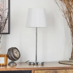 Lampes En Tissu-hofstein Falla Lampe à poser Chrome, 1 lumière