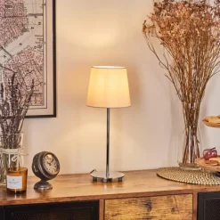 Lampes En Tissu-hofstein Falla Lampe à poser Chrome, 1 lumière