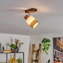 Lampes En Tissu-hofstein Fallhagen Plafonnier Brun foncé, 1 lumière