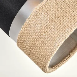 Lampes En Tissu-hofstein Fallhagen Plafonnier Chrome, Brun foncé, 2 lumières