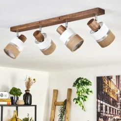 Lampes En Tissu-hofstein Fallhagen Plafonnier Chrome, Brun foncé, 4 lumières