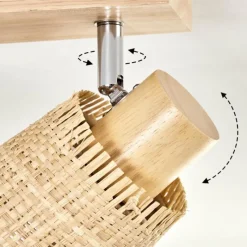 hofstein Fallhagen Plafonnier Chrome, Écru, 2 lumières